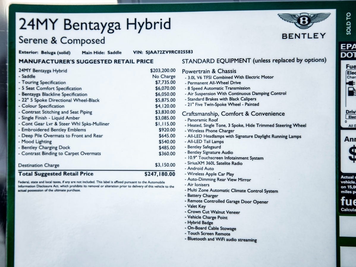 2024 Bentley Bentayga Hybrid Base